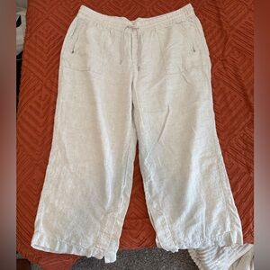 Athleta Cream Relaxed Pants